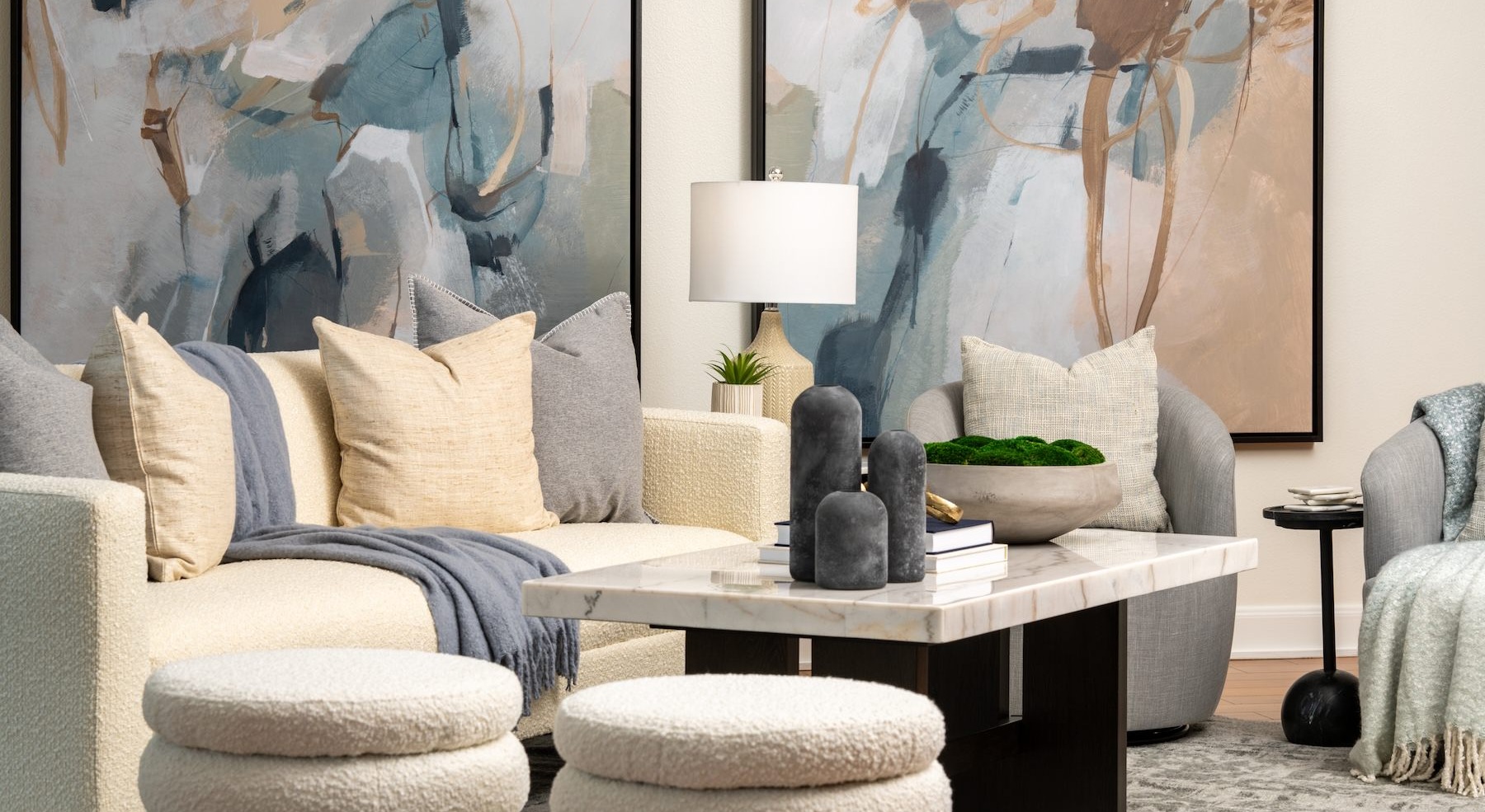 Open space living area with natural lighting