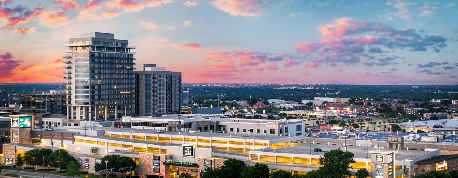 a tall building in a city